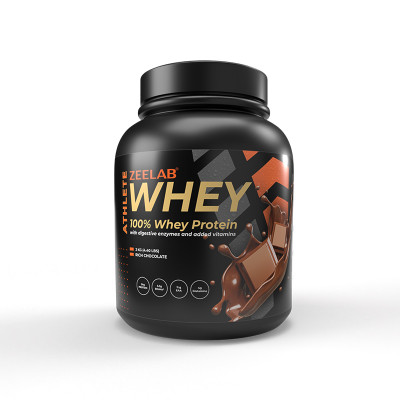 ZEELAB Athlete Whey Powder, Rich Chocolate