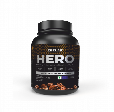 ZEELAB HERO 100% Whey Protein Isolate, Cafe Mocha